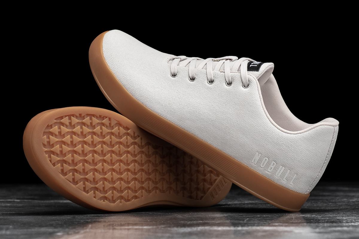 Nobull Canvas Men's Trainers White | Australia (DV9241)